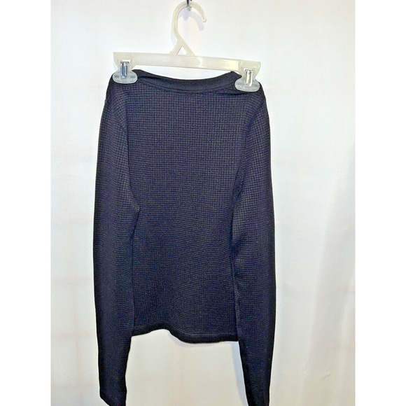 Time and Tru Waffle Knit Shirt, Women's Size S Black - Picture 2 of 5